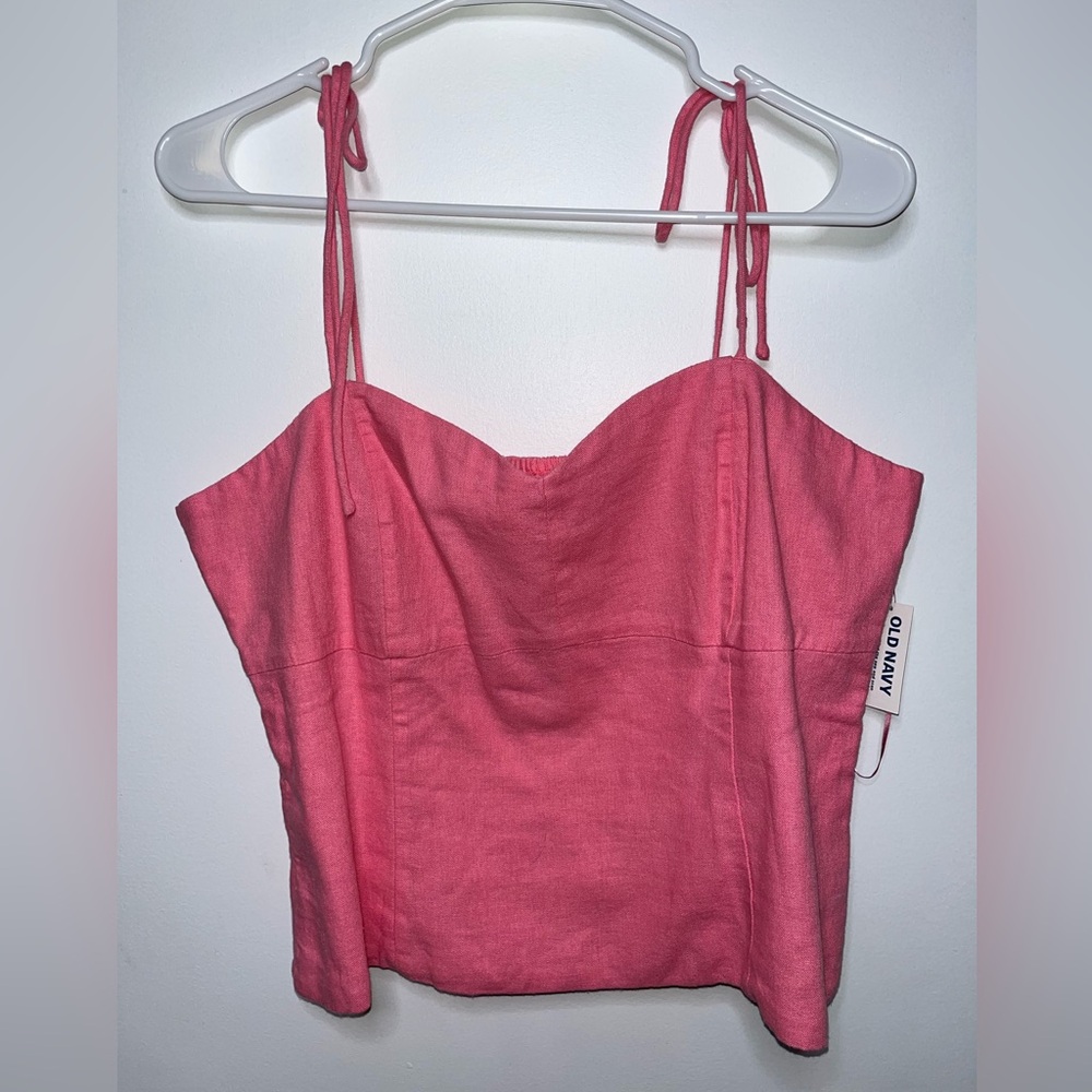 Old Navy Pink Spaghetti Strap Smocked Top